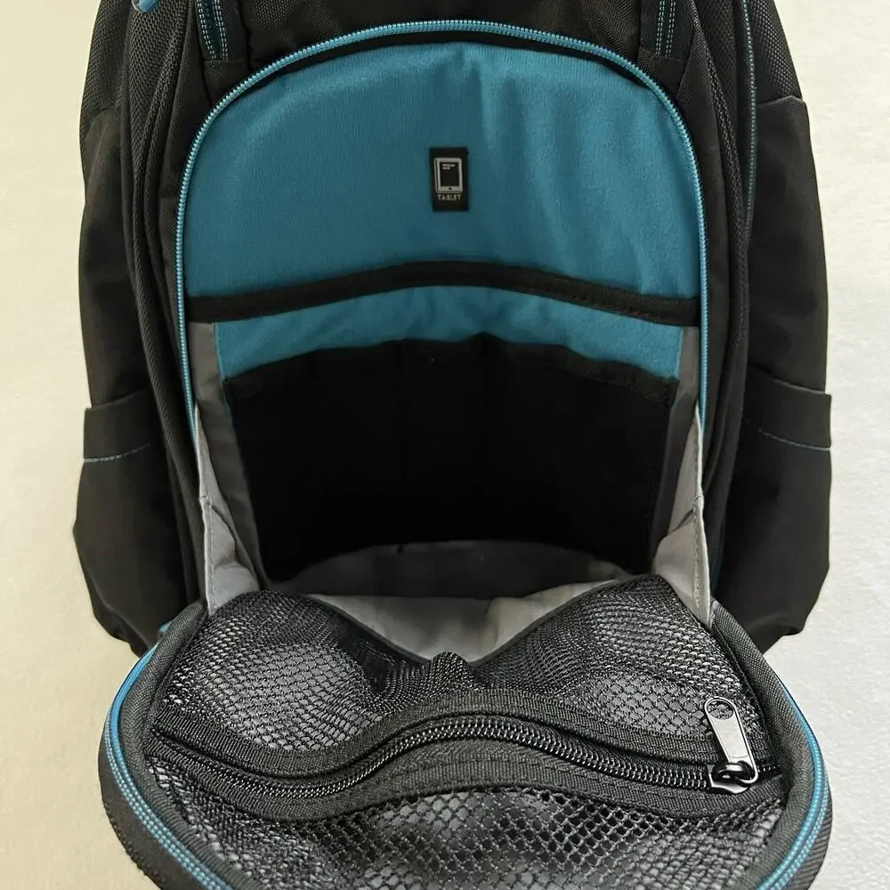 Samsonite Black Hyper Blue Viz Air Backpack Laptop Tablet Travel Business Bag